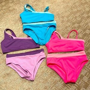Colorful Bikini Lot- Size 9/10 girls
